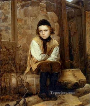 judío Painting - Insultado niño judío demócrata Ivan Kramskoi judío